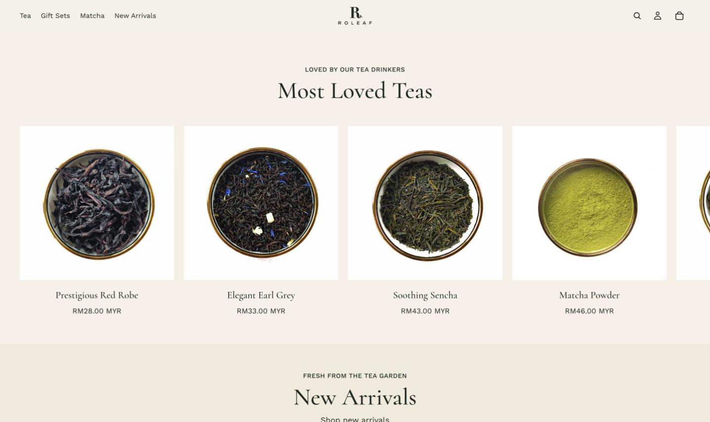 Roleaf best-selling teas